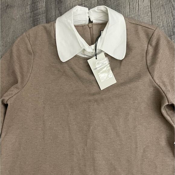 Tuckernuck Women's Pomander Place Claiborne Mini Dress Khaki Tan - Picture 3 of 8